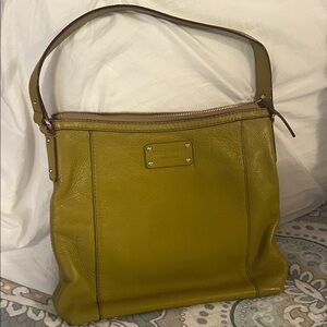 Kate Spade Mustard green  Leather Shoulder Bag